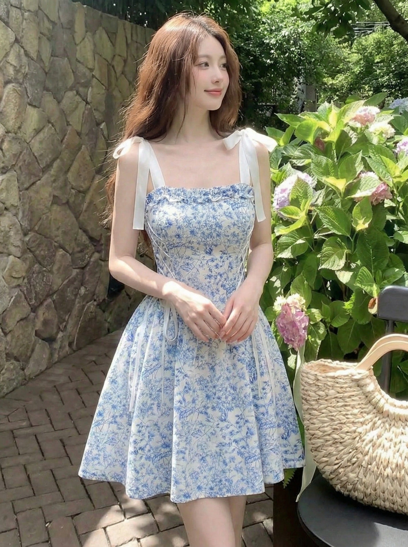 Floral tie dress